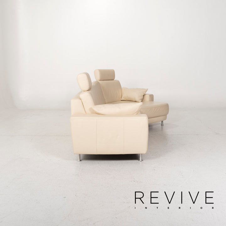 Musterring Leder Sofa Creme Ecksofa #13023