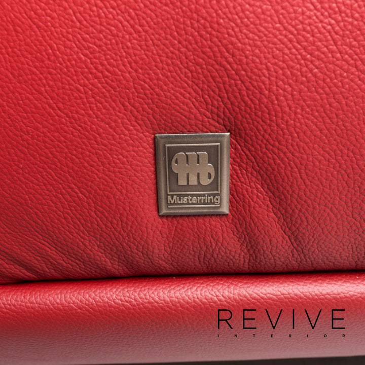 Musterring Leather Sofa Red Corner Sofa #12806
