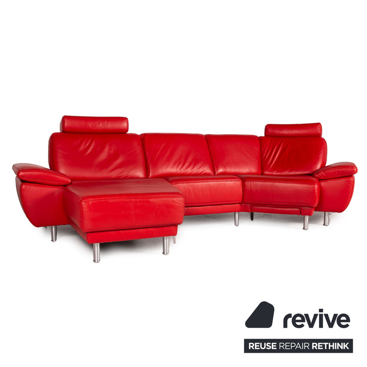Musterring Leder Sofa Rot Ecksofa Couch Outlet