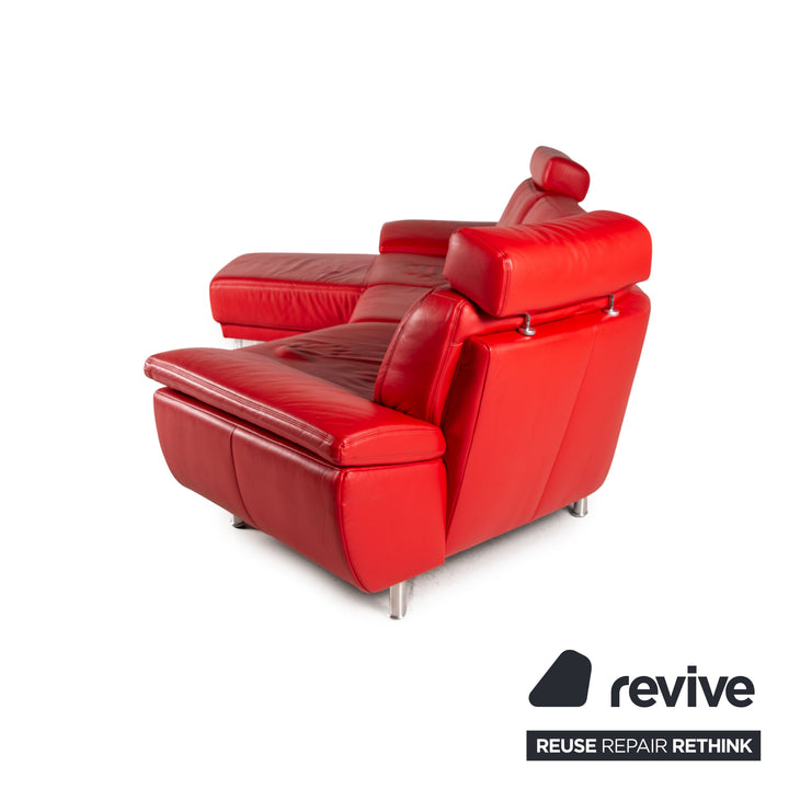 Musterring Leder Sofa Rot Ecksofa Couch Outlet