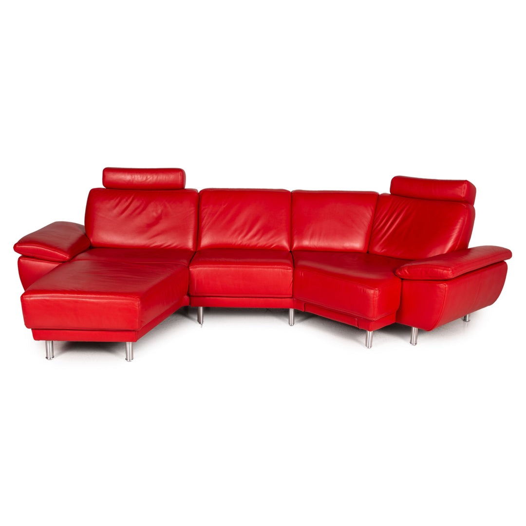 Musterring Leder Sofa Rot Ecksofa Couch Outlet