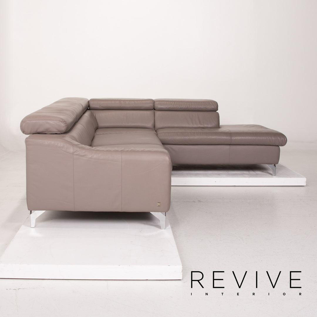 Musterring MR 4775 Leather Sofa Brown Corner Sofa #14904