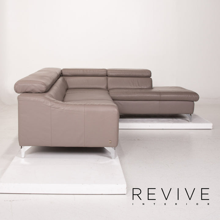 Musterring MR 4775 Leather Sofa Brown Corner Sofa #14904