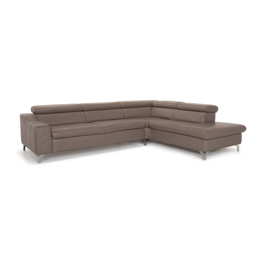 Musterring MR 4775 Leather Sofa Brown Corner Sofa #14904
