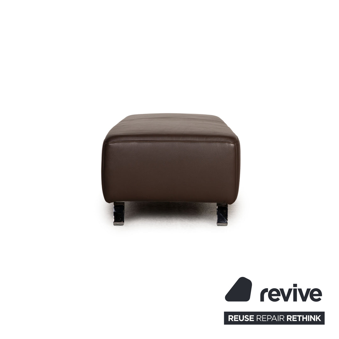 Musterring MR 680 stool leather brown bench