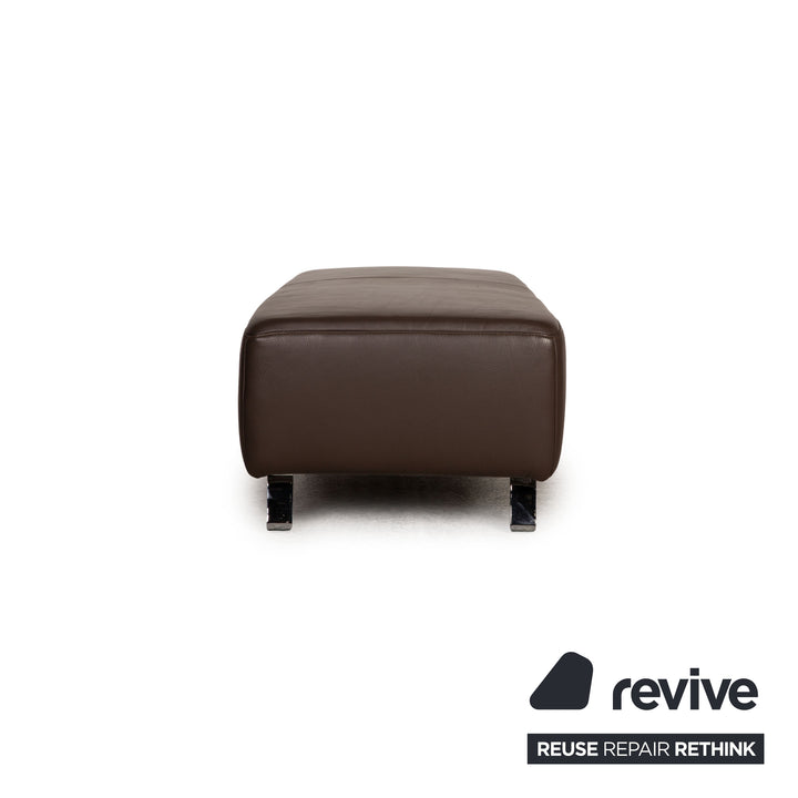Musterring MR 680 stool leather brown bench