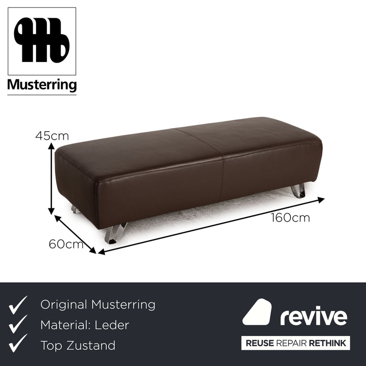 Musterring MR 680 stool leather brown bench