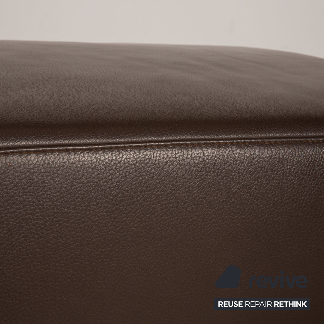 Musterring MR 680 stool leather brown bench