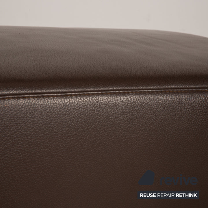 Musterring MR 680 stool leather brown bench
