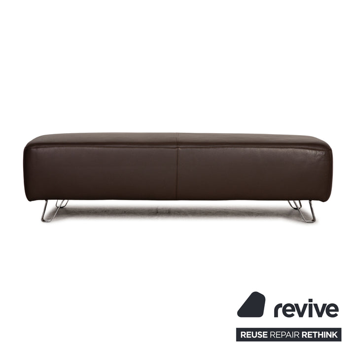 Musterring MR 680 stool leather brown bench