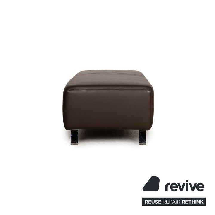 Musterring MR 680 stool leather brown bench