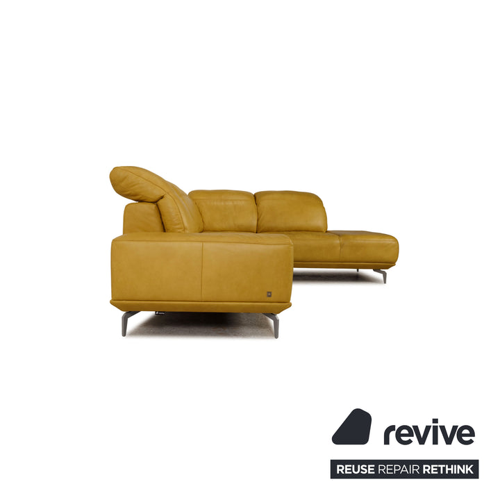 Musterring MR2490 Leder Ecksofa Gelb Sofa Couch