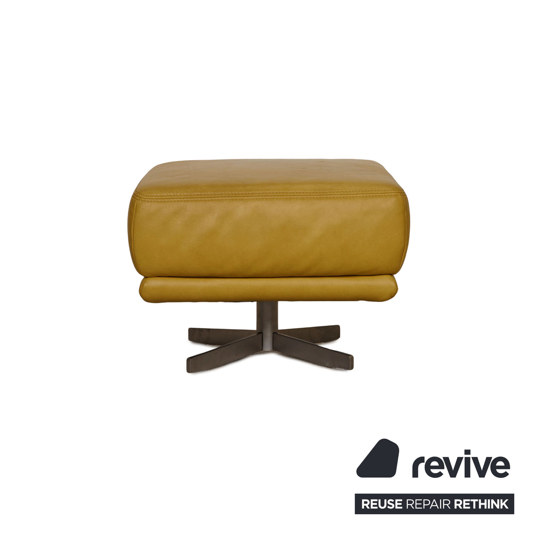 Musterring MR2490 Leder Sofa Garnitur Gelb Ecksofa Hocker Couch