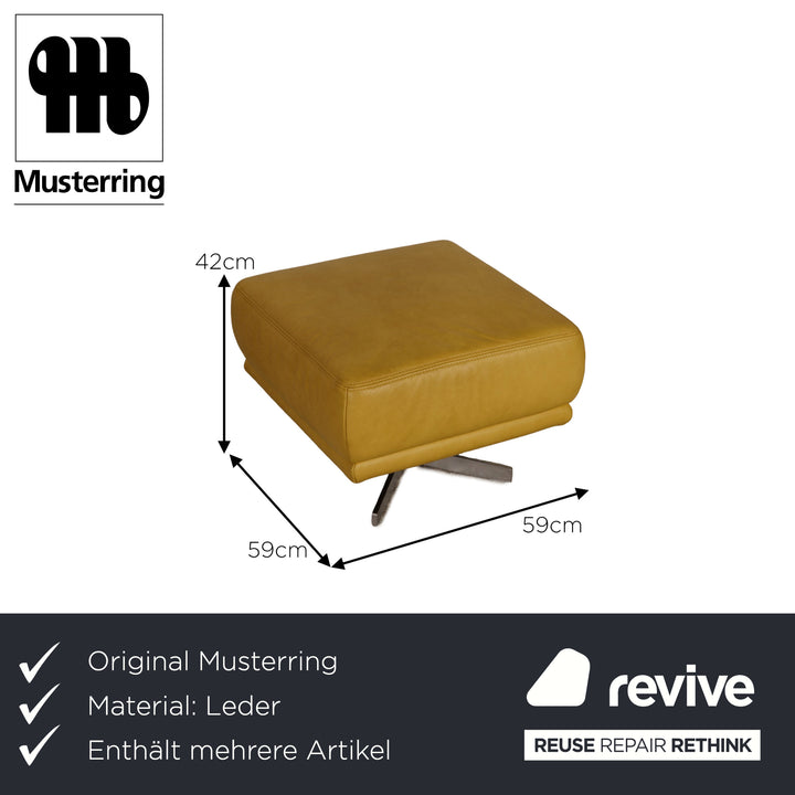 Musterring MR2490 Leder Sofa Garnitur Gelb Ecksofa Hocker Couch