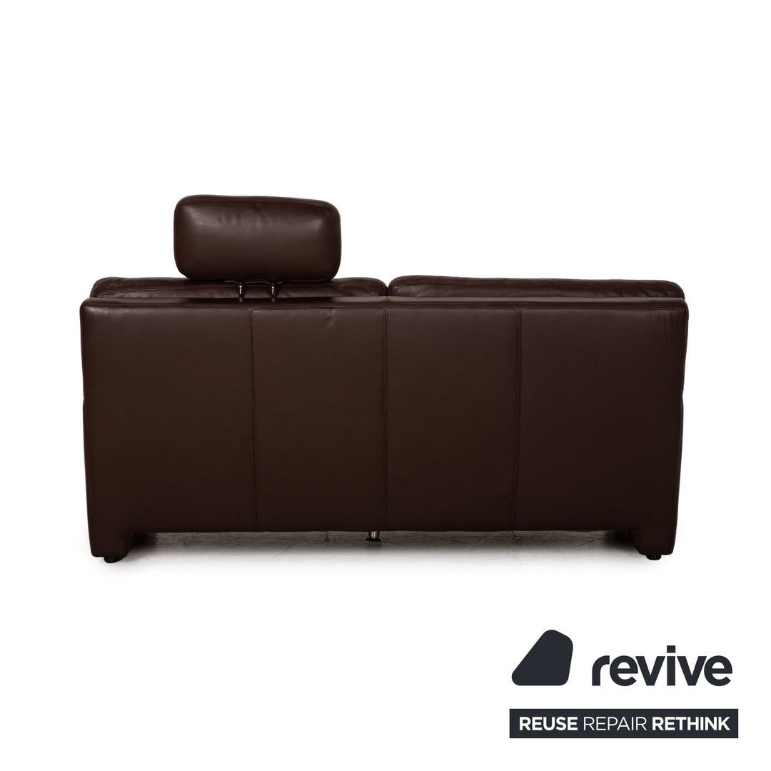 Musterring MR2830 Leather Three Seater Brown Sofa Couch