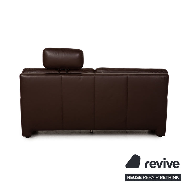Musterring MR2830 Leather Three Seater Brown Sofa Couch
