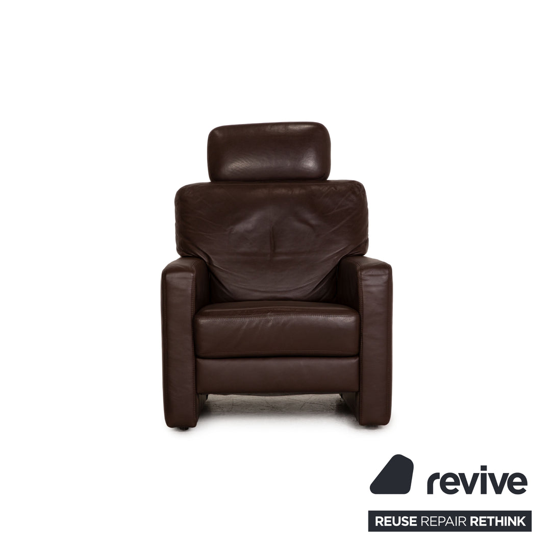 Musterring MR2830 leather armchair brown