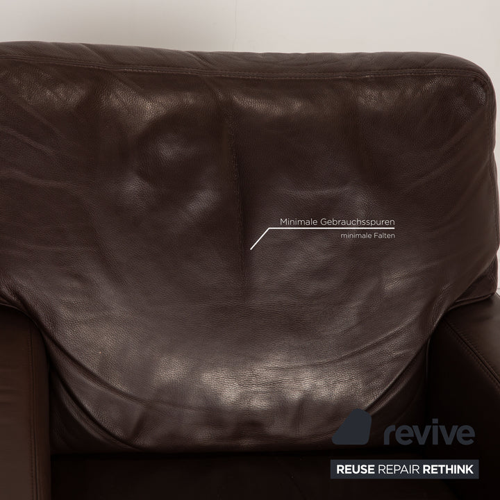 Musterring MR2830 leather armchair brown