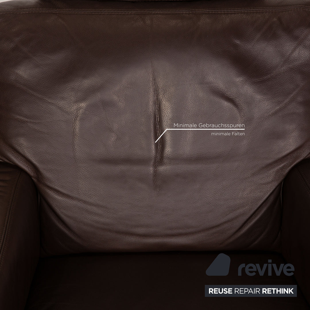 Musterring MR2830 leather armchair brown