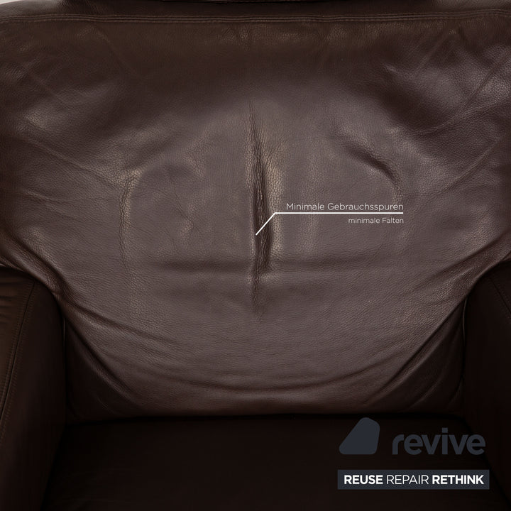Musterring MR2830 leather armchair brown