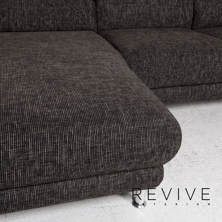 Musterring Stoff Ecksofa Anthrazit Grau Sofa Couch #12918