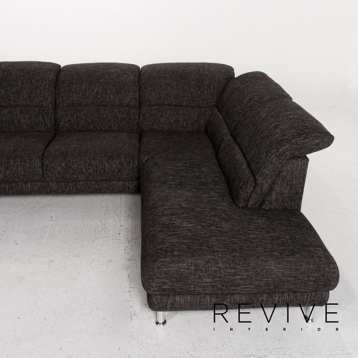Musterring Stoff Ecksofa Anthrazit Grau Sofa Couch #12918