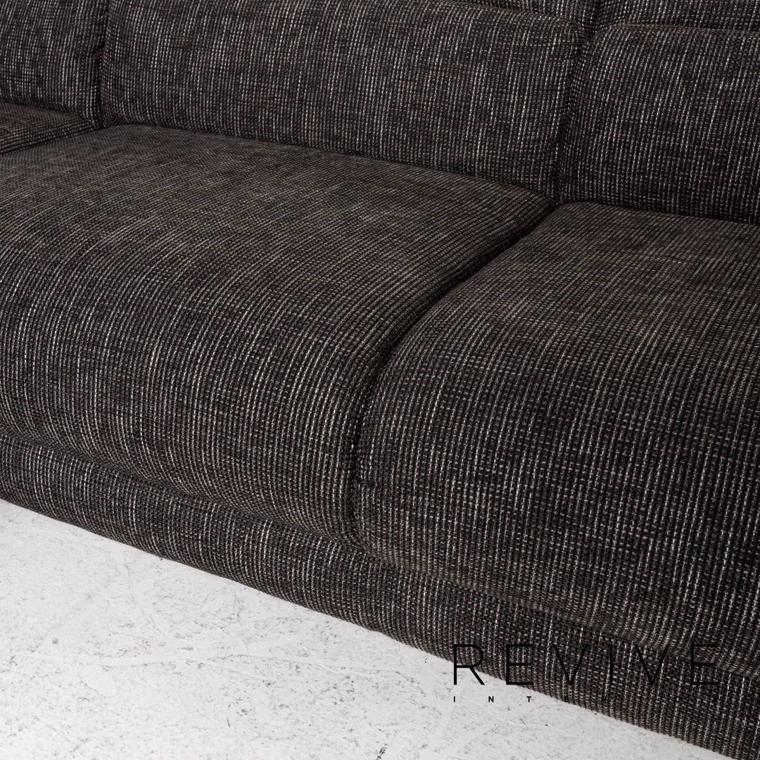 Musterring Stoff Ecksofa Anthrazit Grau Sofa Couch #12918