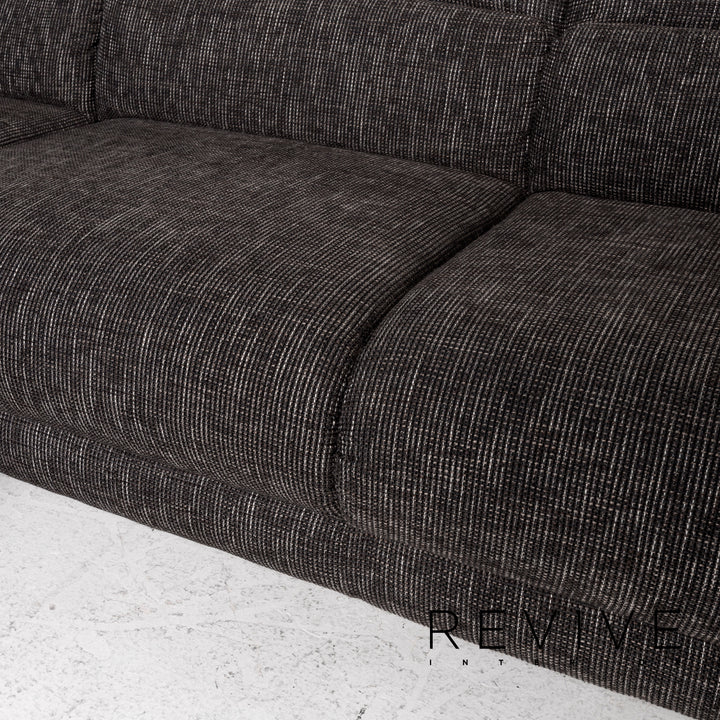 Musterring Stoff Ecksofa Anthrazit Grau Sofa Couch #12918