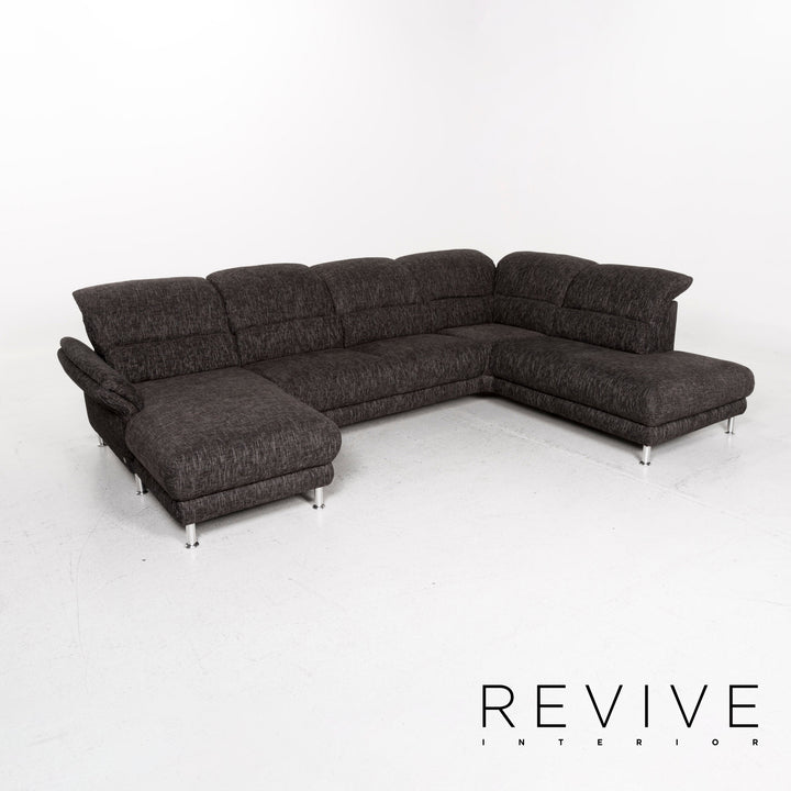 Musterring Stoff Ecksofa Anthrazit Grau Sofa Couch #12918