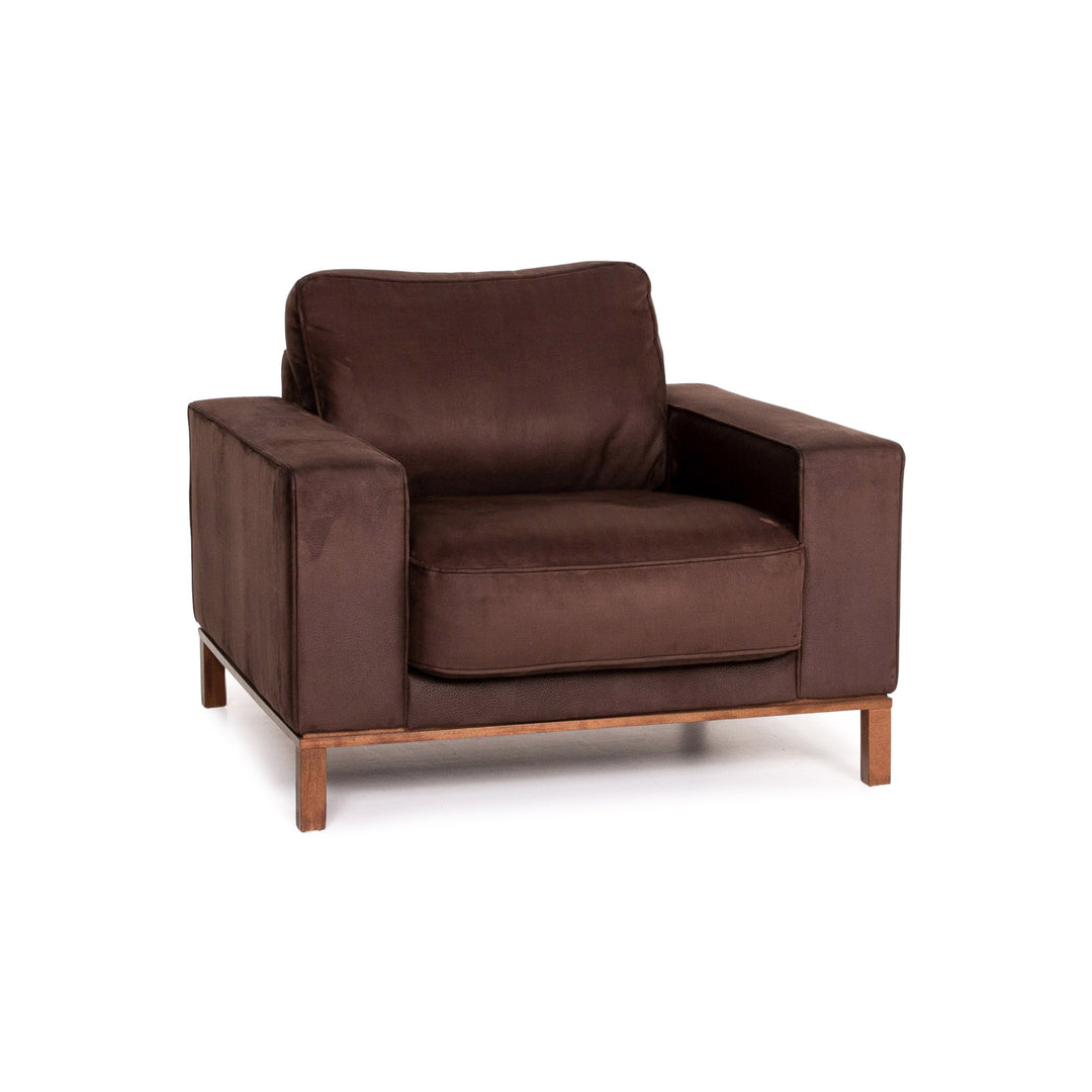 Musterring Stoff Sessel Dunkelbraun #14212