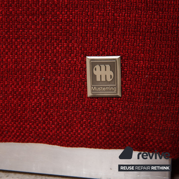 Musterring Stoff Sofa Garnitur Rot Ecksofa Hocker