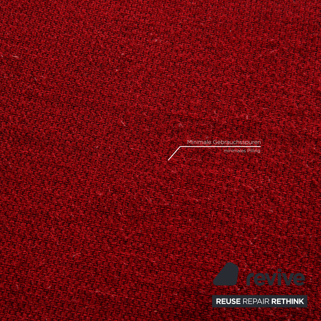 Musterring Stoff Sofa Garnitur Rot Ecksofa Hocker