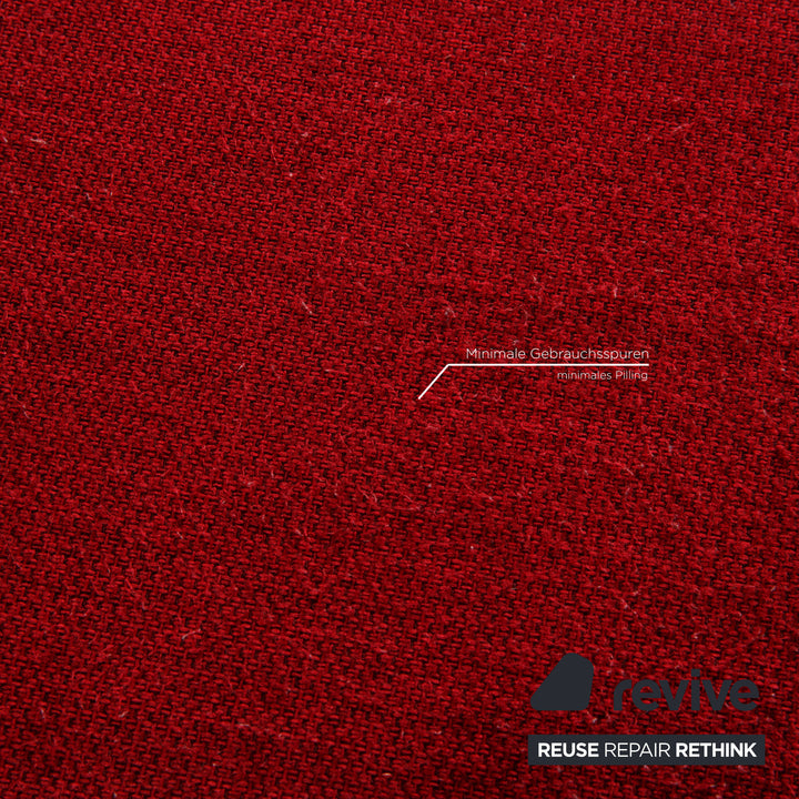 Musterring Stoff Sofa Garnitur Rot Ecksofa Hocker