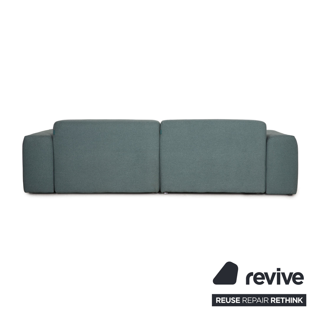 MYCS PYLLOW Fabric 3 Seater Mint Turquoise Sofa Couch