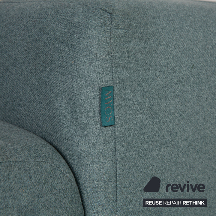 MYCS PYLLOW Fabric 3 Seater Mint Turquoise Sofa Couch