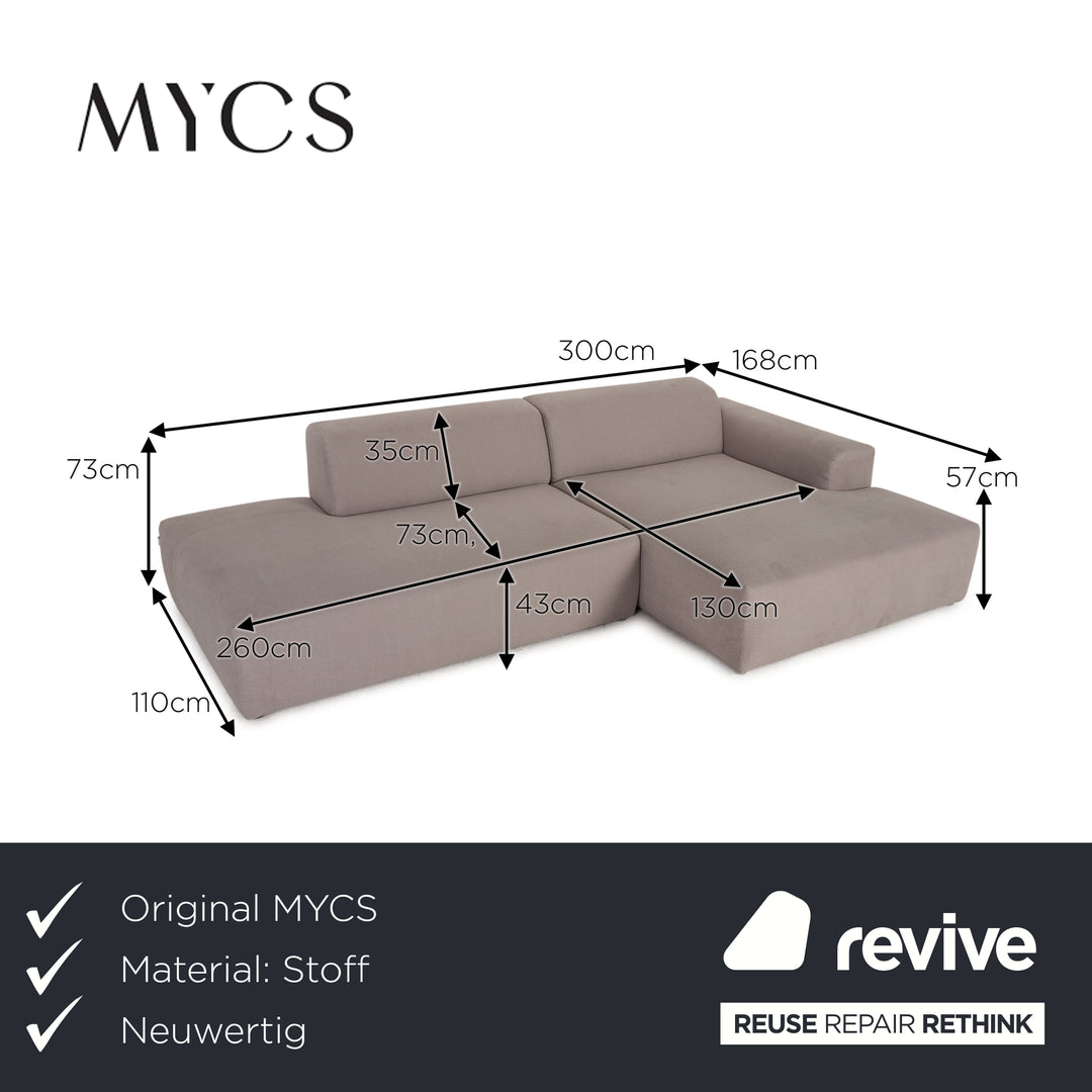 MYCS PYLLOW Canapé d'angle en tissu Gris Canapé Canapé