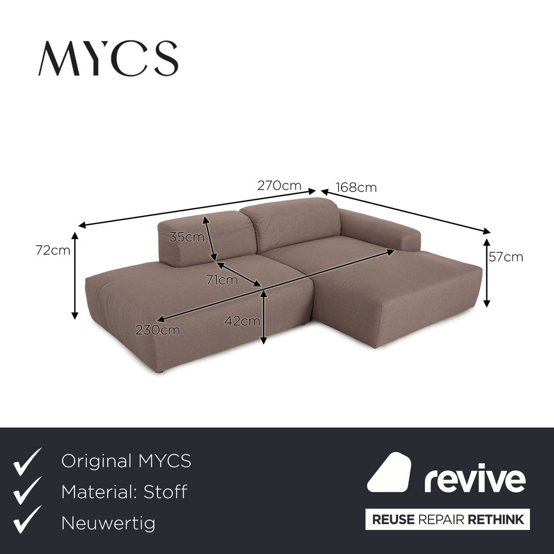 MYCS PYLLOW Canapé d'angle en tissu Gris Canapé Canapé