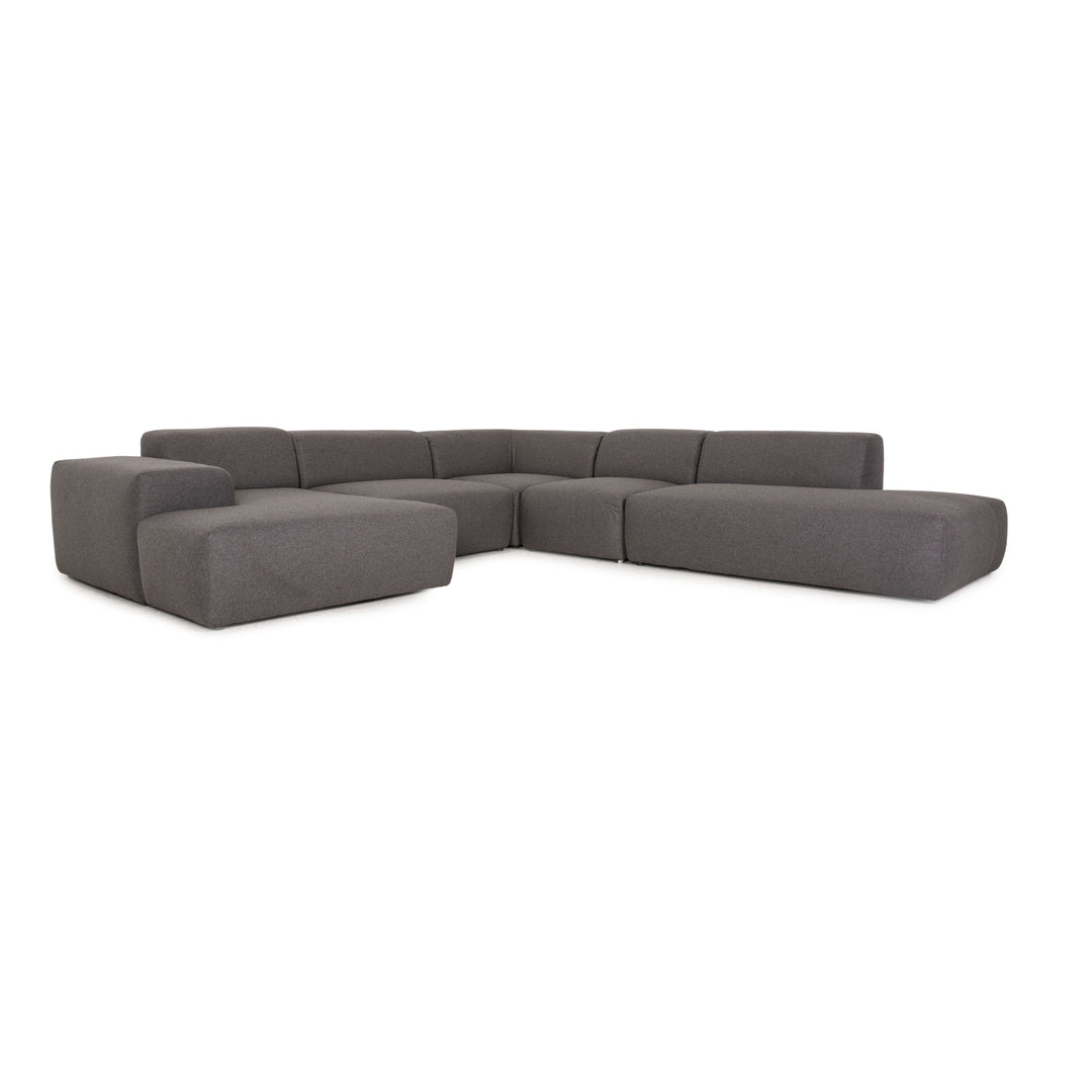 MYCS PYLLOW Fabric Corner Sofa Gray Sofa Couch