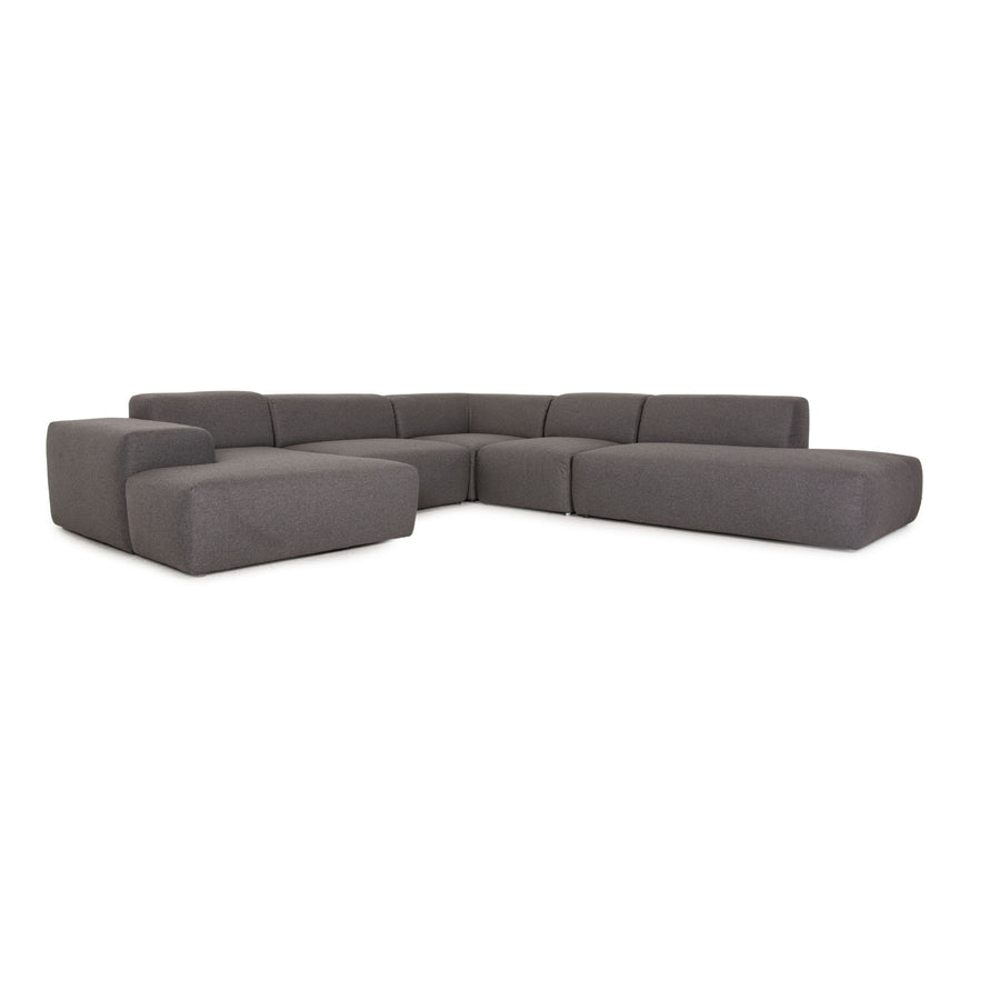 MYCS PYLLOW Fabric Corner Sofa Gray Sofa Couch