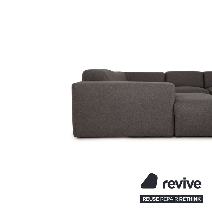MYCS PYLLOW Fabric Corner Sofa Gray Sofa Couch