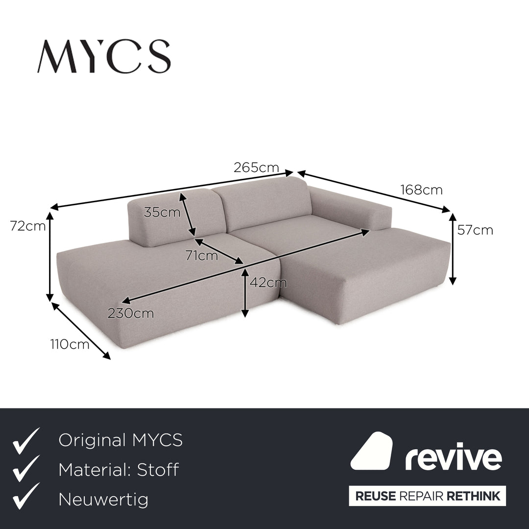 MYCS PYLLOW Stoff Ecksofa Grau Sofa Couch