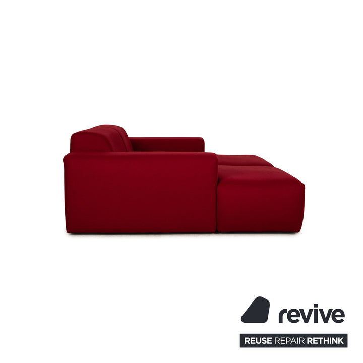 MYCS PYLLOW Fabric Corner Sofa Red Sofa Couch Double Lounger