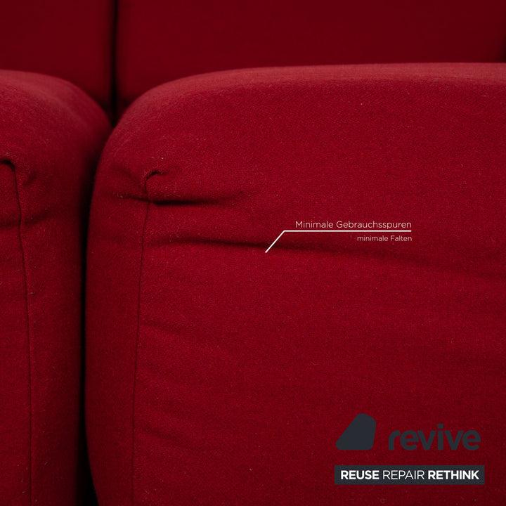 MYCS PYLLOW Fabric Corner Sofa Red Sofa Couch Double Lounger