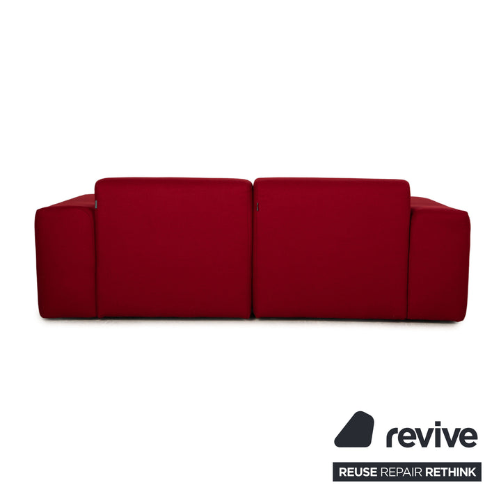 MYCS PYLLOW Fabric Corner Sofa Red Sofa Couch Double Lounger