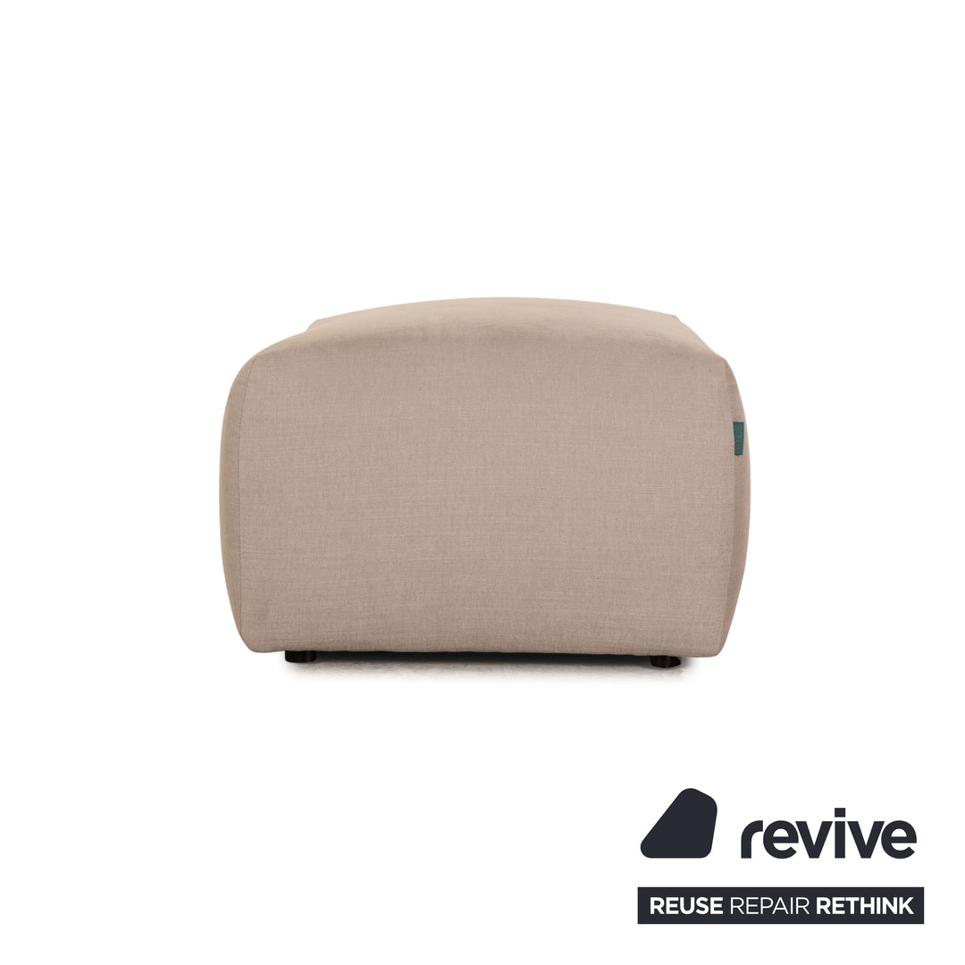 MYCS PYLLOW Tabouret en Tissu Gris Gris Clair