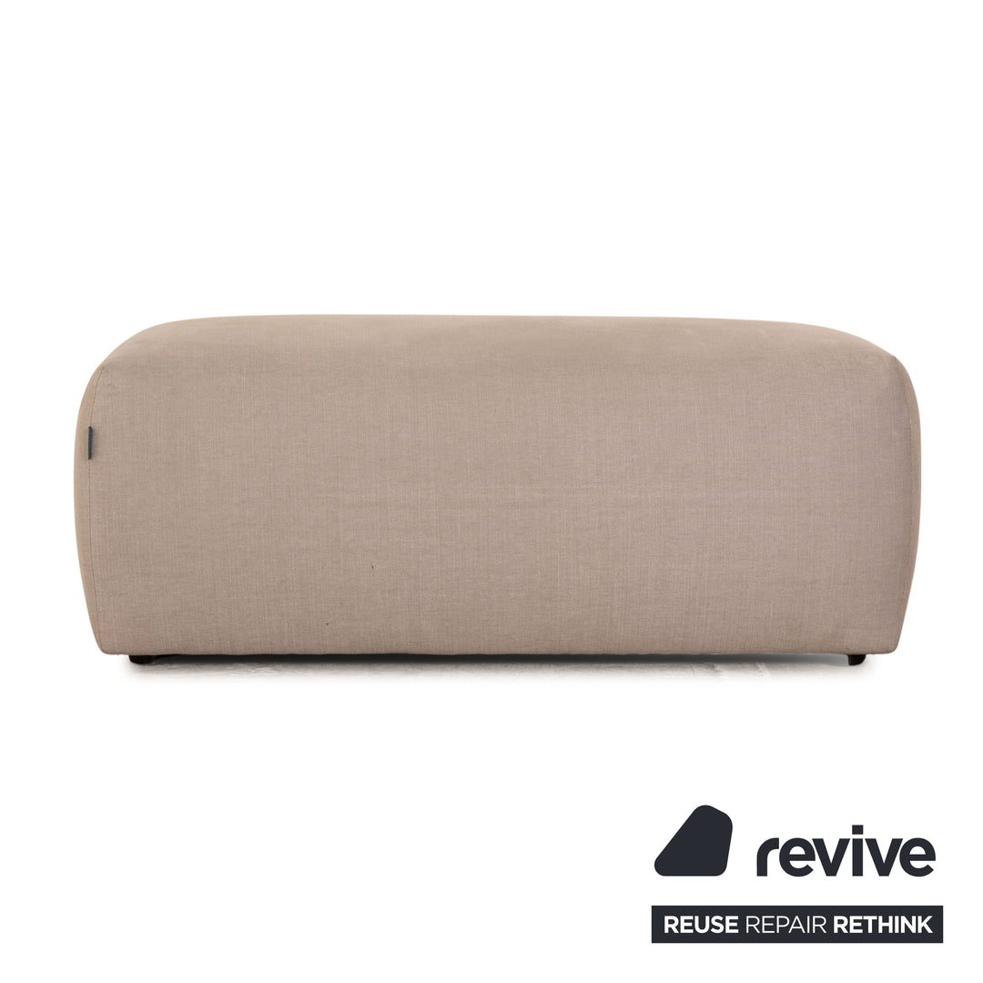 MYCS PYLLOW Tabouret en Tissu Gris Gris Clair