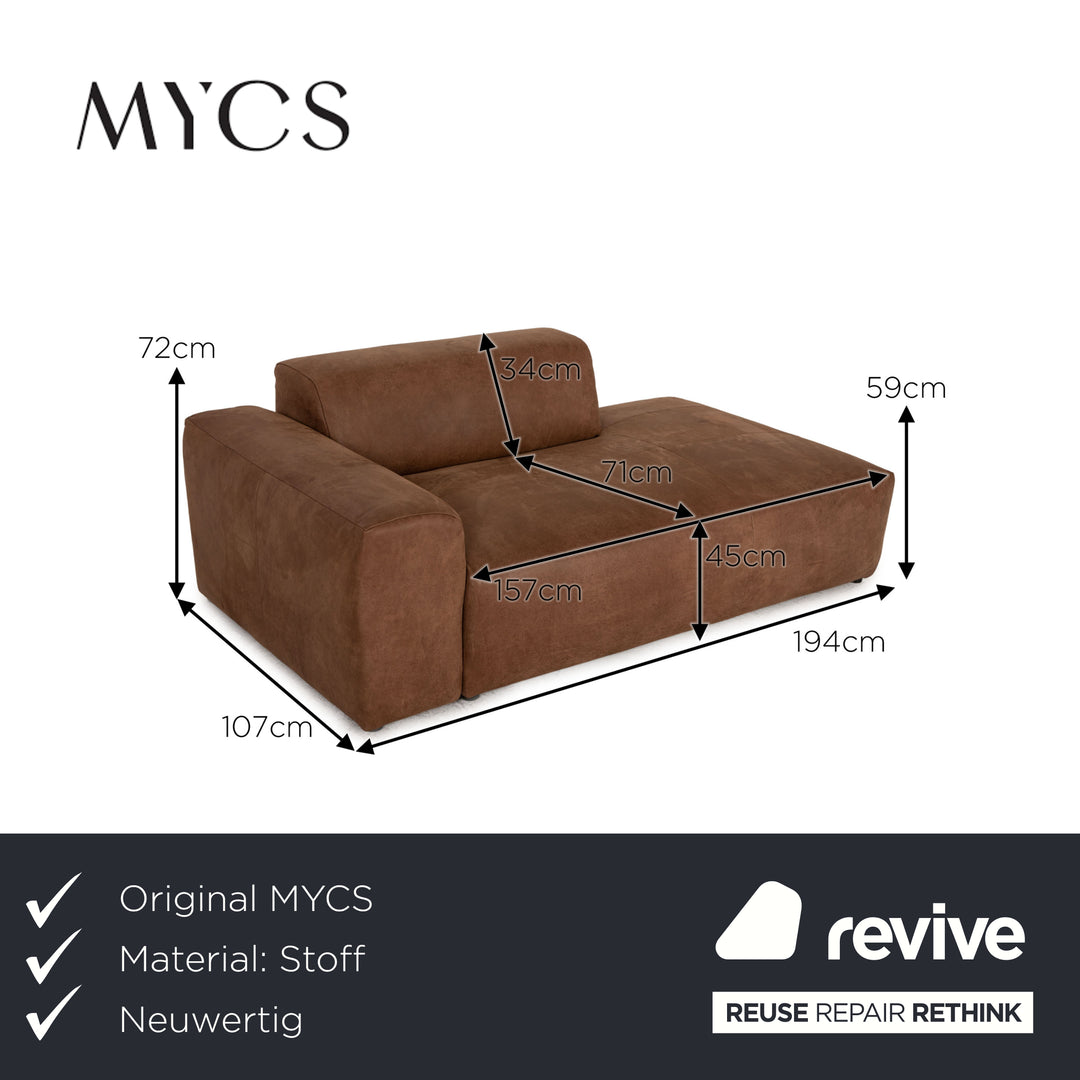 MYCS PYLLOW Stoff Sofa Braun Couch
