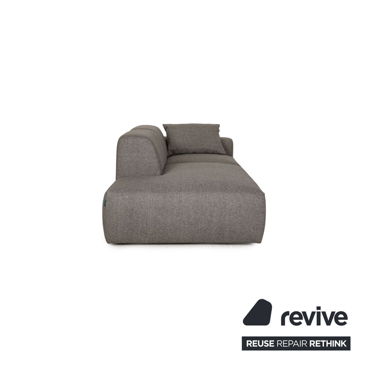 MYCS PYLLOW Stoff Sofa Grau Dreisitzer Couch