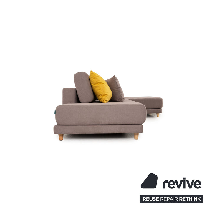 MYCS TYME fabric corner sofa beige sofa couch chaise longue right