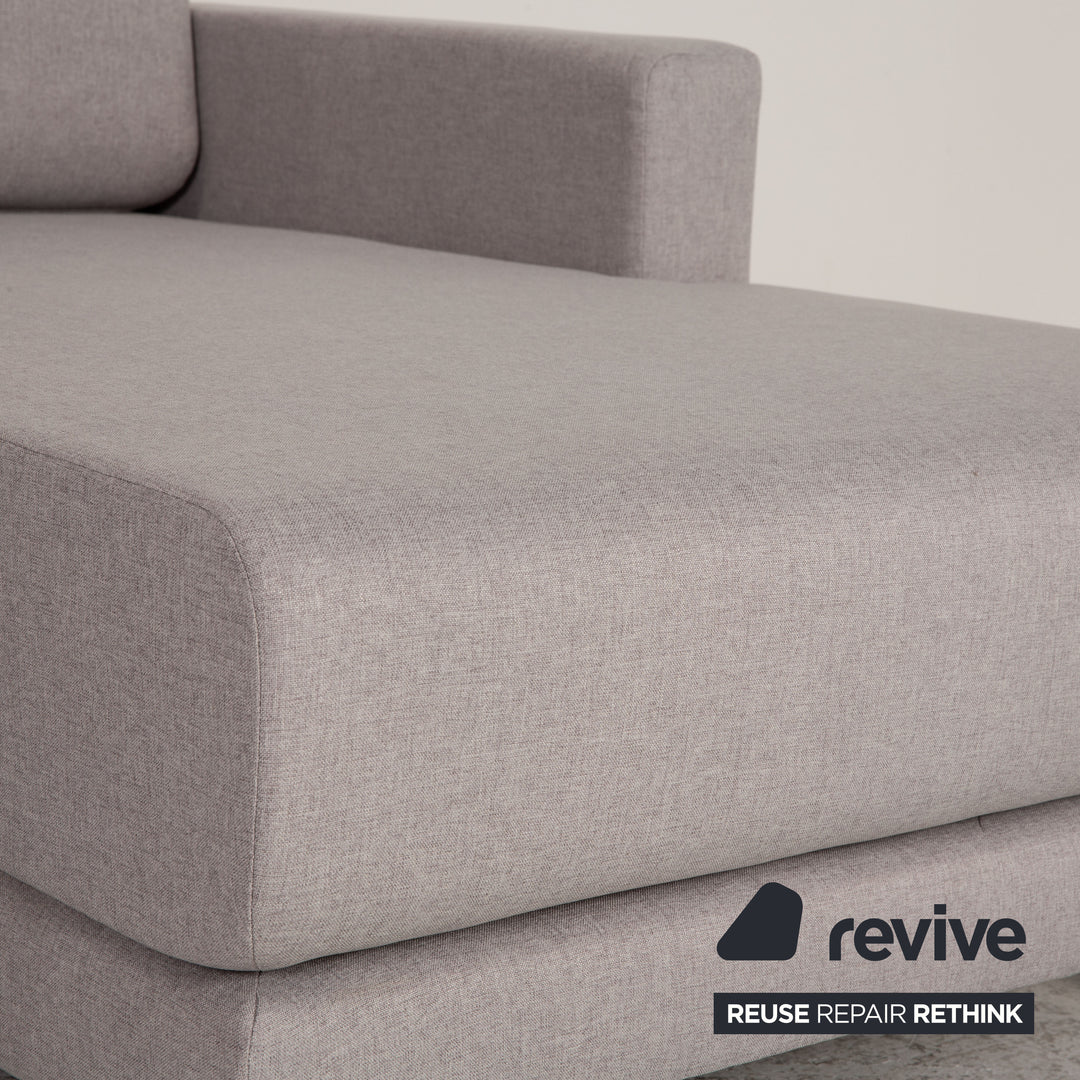 MYCS TYME Canapé d'angle en tissu Canapé gris